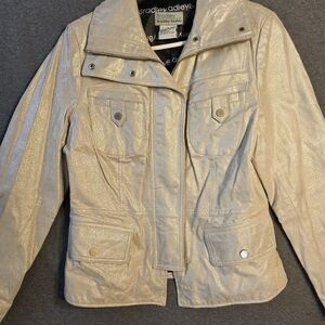 Bradley Gold Shimmer Utility Jacket for Women